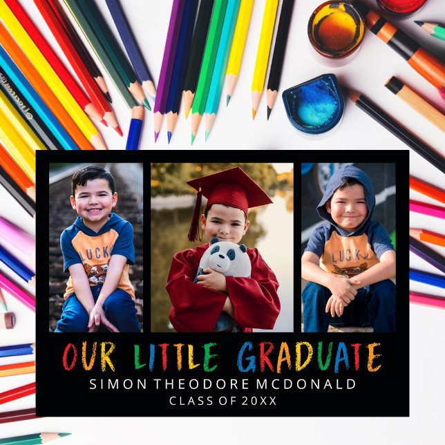 OUR LITTLE GRADUATE PHOTO COLLAGE GRAD INVITATION (Creator Uploaded)