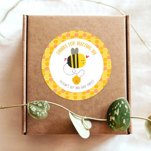 Our Little Honey Bee Cute Sweet Kawaii Thank You Classic Round Sticker