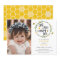 Our little honey bee photo birthday invitation