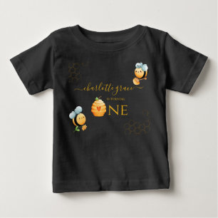 Our Little Honey is Turning One Bee Birthday Baby T-Shirt