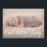 Our Little Lady | Birth Announcement<br><div class="desc">Other colours and styles available in our shop! ©Fine & Dandy Paperie</div>