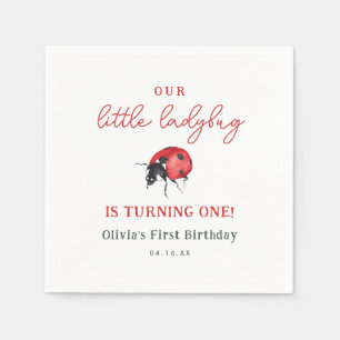 Our Little Ladybug Girl 1st Birthday Party Napkin