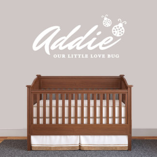 Our Little Love Bug Kid's Name Large Wall Decal