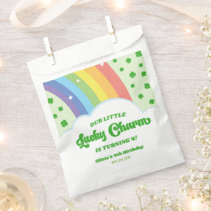 Our Little Lucky Charm Rainbow Birthday Party Favour Bag