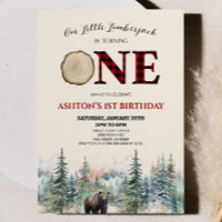 Our Little Lumberjack Bear Red 1st Birthday Party