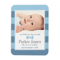 Our Little Man | Blue Boy Photo Birth Announcement