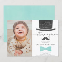Our little man turquoise aqua 1st birthday photo