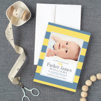 Our Little Man Yellow Blue Handsome Baby Boy Birth