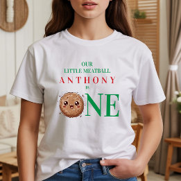 Our Little Meatball is One 1st Birthday  Tri-Blend Shirt