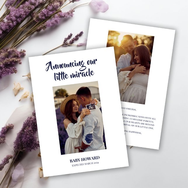 Our Little Miracle Photo Pregnancy Announcement (Creator Uploaded)