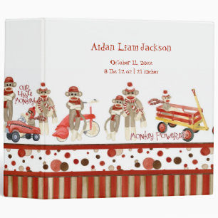 Our Little Monkey Cute Red Baby Book Photo Binder
