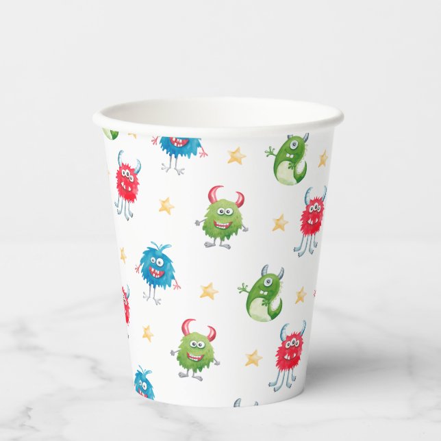 Our Little Monster Birthday Party Paper Cups (Front)