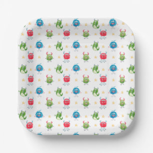 Our Little Monster Birthday Party Paper Plate