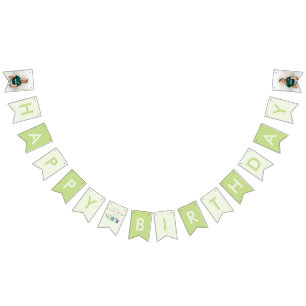 Our Little Monster Colourful Three Monsters Bunting Flags