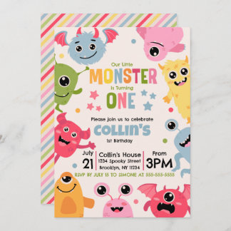 Our Little Monster Is Turing One Invitation