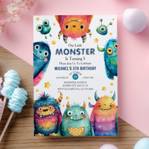 Our Little Monster Whimsical Kids' Birthday Party  Invitation
