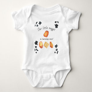 Our Little Nugget is turning one Kids Birthday Baby Bodysuit