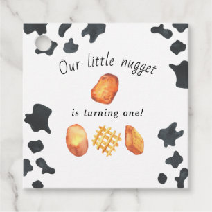 Our Little Nugget is turning one Kids Birthday Favour Tags