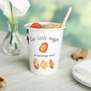 Our Little Nugget is turning one Kids Birthday Paper Cups