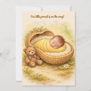 Our Little Peanut Baby Digital Download Invitation