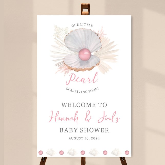 Our Little Pearl Ocean Baby Shower Welcome Sign (Creator Uploaded)