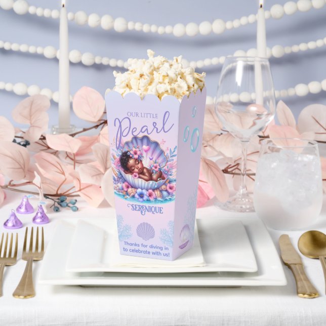 Our little Pearl Seashell Pastel Baby Shower Favor Box (Wedding)