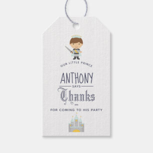 Our Little Prince Birthday Party Guest Favour Gift Tags
