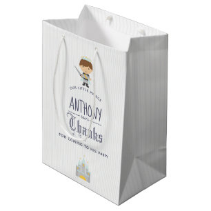 Our Little Prince Birthday Party Guest Favour Medium Gift Bag
