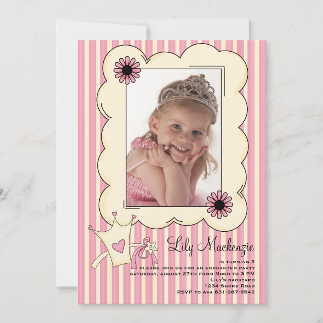 Our Little Princess Photo Birthday Invitation (Front)