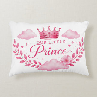 Our Little Princess Pink Crown Baby Girl Accent Pillow