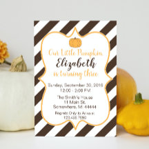 Our Little Pumpkin Birthday Invite