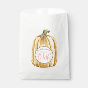 Our Little Pumpkin Birthday Pink Favour Bags 