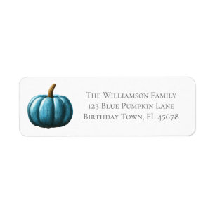 Our Little Pumpkin Blue Return Address