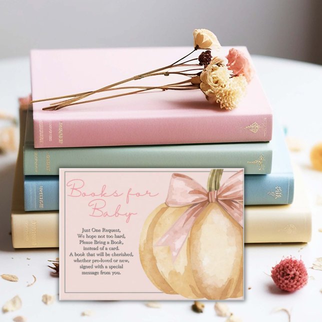 Our Little Pumpkin Fall Baby Shower Book Instead Enclosure Card (Creator Uploaded)