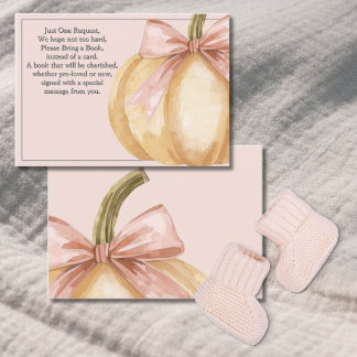 Our Little Pumpkin Fall Baby Shower Book Instead Enclosure Card