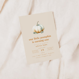 Our Little Pumpkin Fall Birthday Invitation