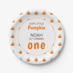 Our Little Pumpkin First Birthday Gender Neutral Paper Plate