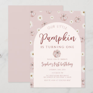 Our Little Pumpkin First Birthday Invitation