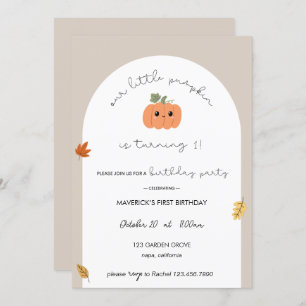 Our Little Pumpkin First Birthday Invitation