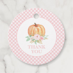 Our Little Pumpkin floral first birthday Thank you Favour Tags