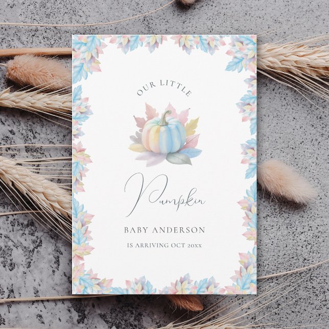 Our Little Pumpkin is Arriving Fall Baby Arrival Announcement (Creator Uploaded)