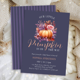 Our Little Pumpkin Is On The Way Baby Shower Invitation