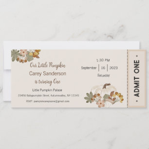 Our Little Pumpkin is One Invitation, 1st Birthday Invitation