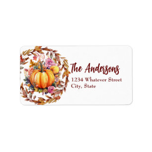 Our Little Pumpkin is Turning One Address Label