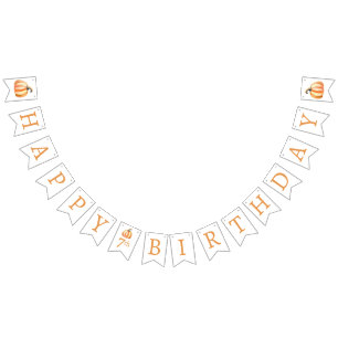 Our Little Pumpkin, Orange, Kids' Birthday Party Bunting Flags