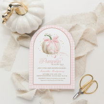 Our Little Pumpkin Pink Gingham Baby Shower