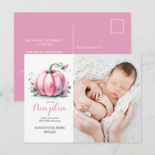 Our Little Pumpkin Sip and See Baby Shower Invites