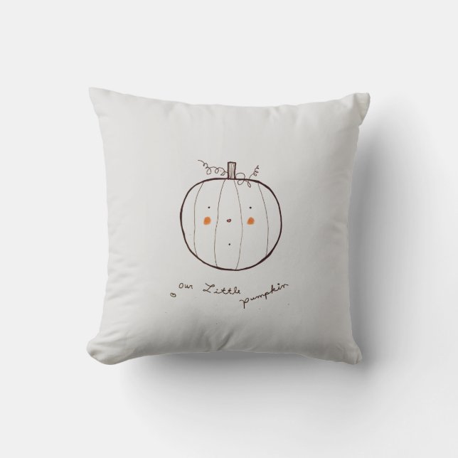 Our little pumpkin throw pillow (Front)