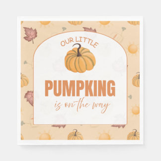 Our Little Pumpking Is on the Way Fall Baby Shower Napkin