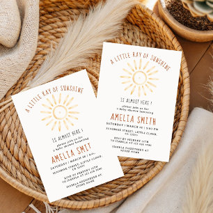 Our Little Ray of Sunshine Baby Shower Invitation